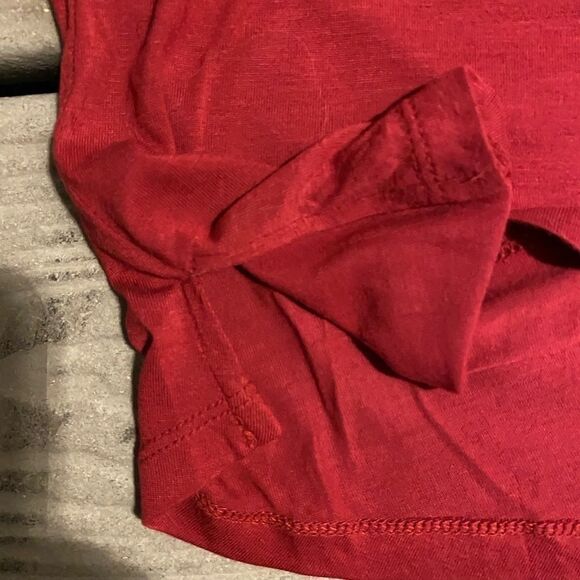 Michael Kors Asymmetrical Neckline Cap Sleeve Side Ruching Medium - Picture 6 of 7